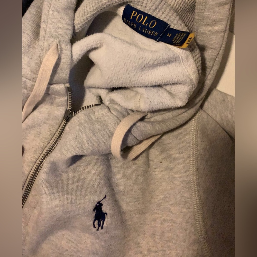 Gray medium polo sweater